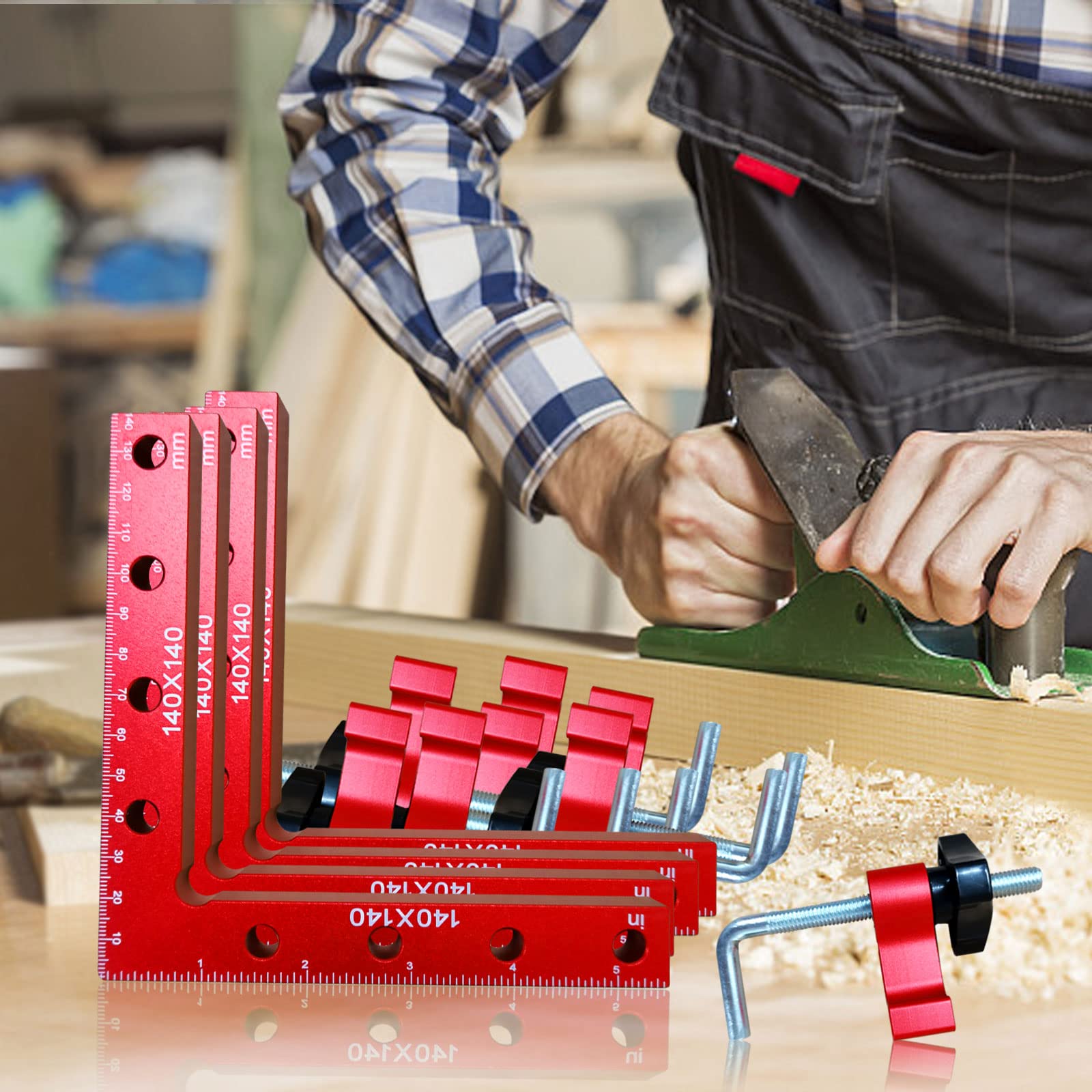 Morsetto Angolare 90° In Alluminio Per Falegnameria - Guida Per Cassetti E Cornici - Foto 4