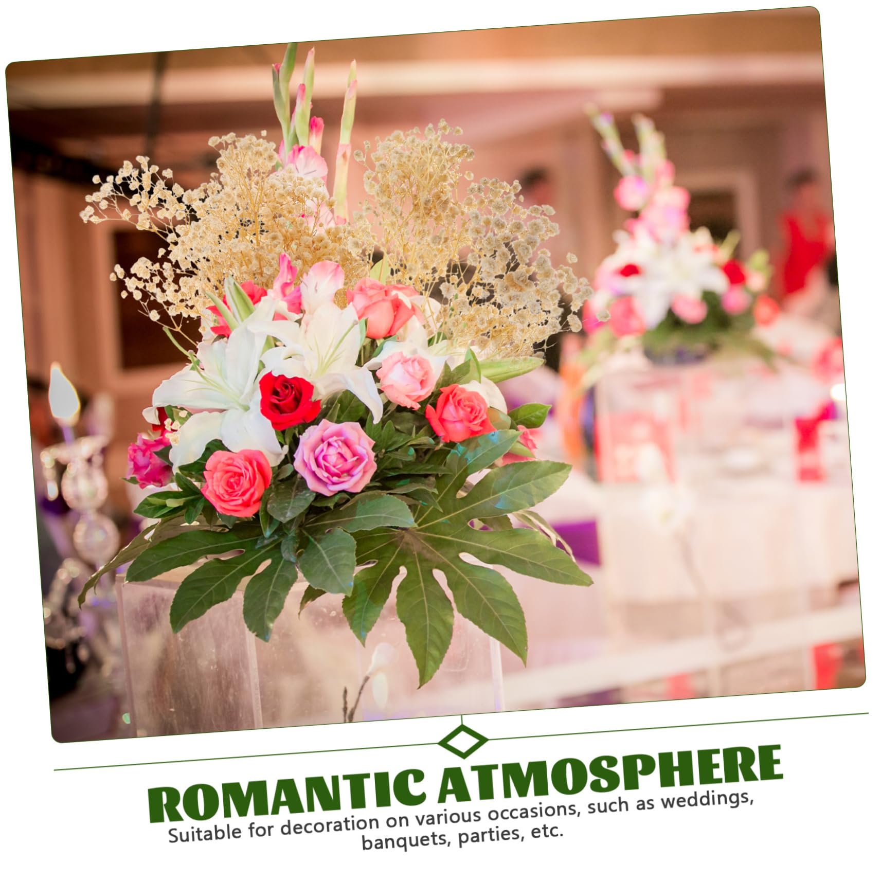 4 Pièces 1 Gypsophile Fleur éternelle Bouquet de Fleurs séchées décoration de Mariage Garden Party décoration de la Maison Bouquet ( 44 cm 40 g Un Bouquet) Marguerite ABOOFAN