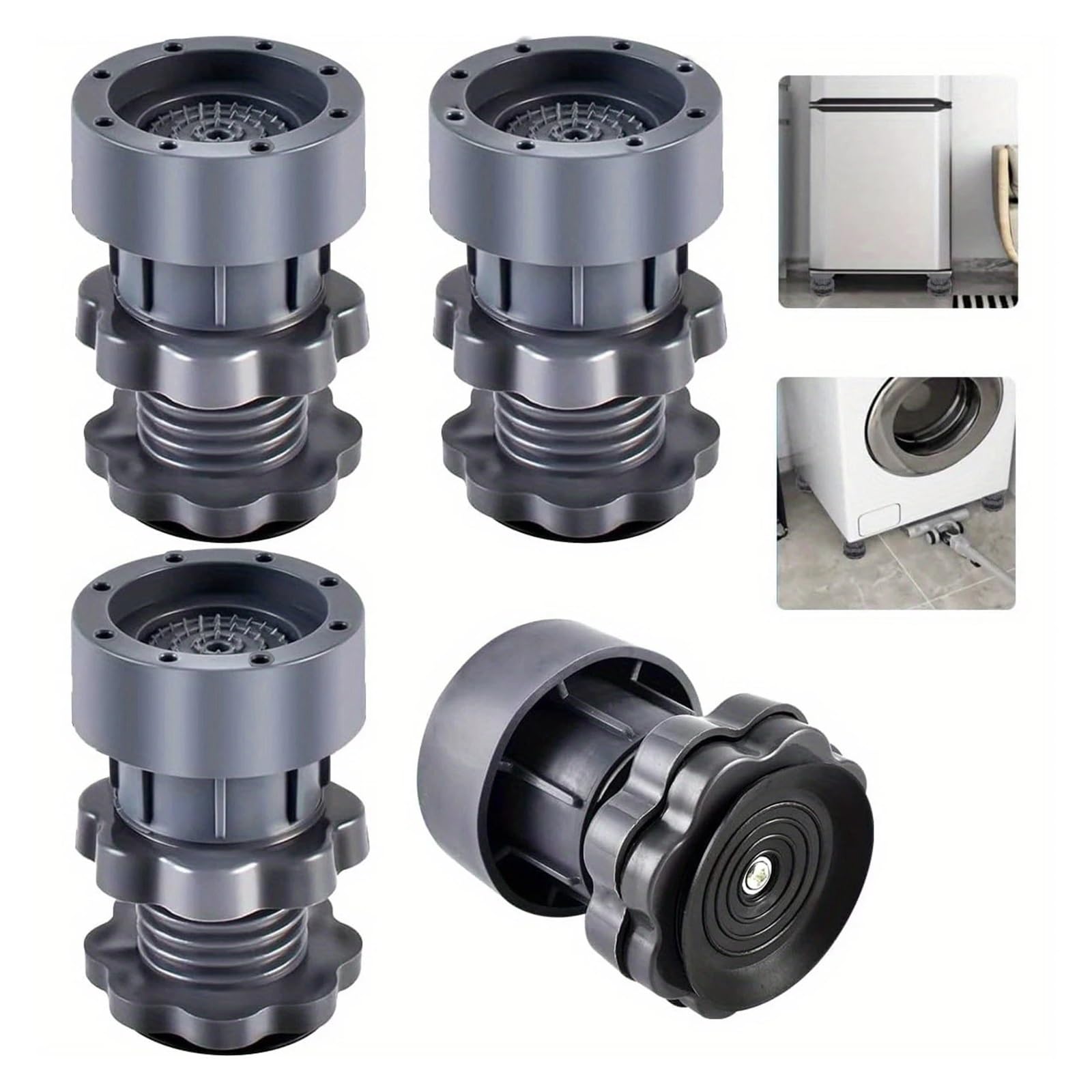 4 Pezzi Nuovi Cuscinetti Anti-vibrazione For Piedi For Lavatrice Gamba Silenziosa Antiscivolo For Aumentare I Rilievi For Piedi Mobili Universali Tappetino For La Riduzione Del Rumore