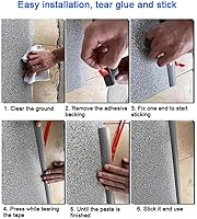 Vista 5 de KADEUX Reductor de umbral de PVC de alfombra a piso, tira de transición de piso de diferencia de altura de 0.315-0.394 in, tira de umbral Blanco