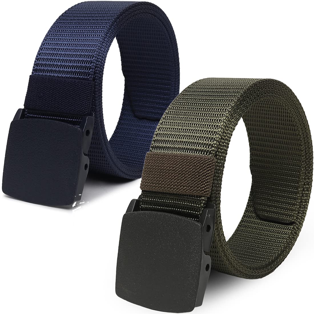 Men's Causal Nylon Canvas Tactical Adjustable plastic flap buckle Belt Combo Set (OPD-308)-image-34