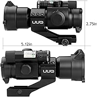 Vista 3 de UUQ 1X30 4 MOA Green Red Dot Sight con láser verde, montaje en voladizo Picatinny PEPR
