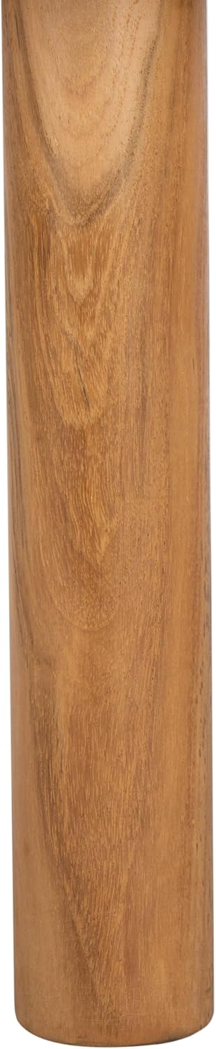 SAFAVIEH Couture Home Collection Constantine Coastal Natural Teak/White Cushion Living Room Bedroom Dining Foyer Entryway Ottoman Bench
