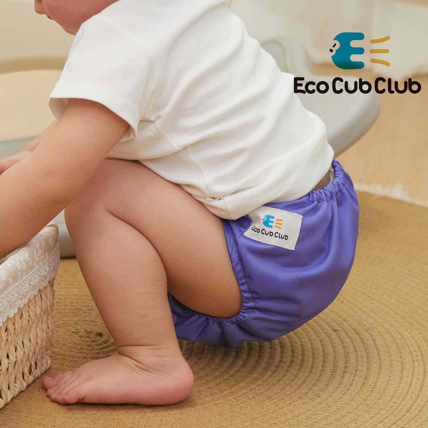 Reusable Washable Cloth Diapers 6pcs for Baby Shower,Leak-Proof Double Gussets Fleece Lining,12 Soft Fleece Inserts & 2 Wet Bags,Packed in Durable Travel Handbag&Key Chain-B-05-F