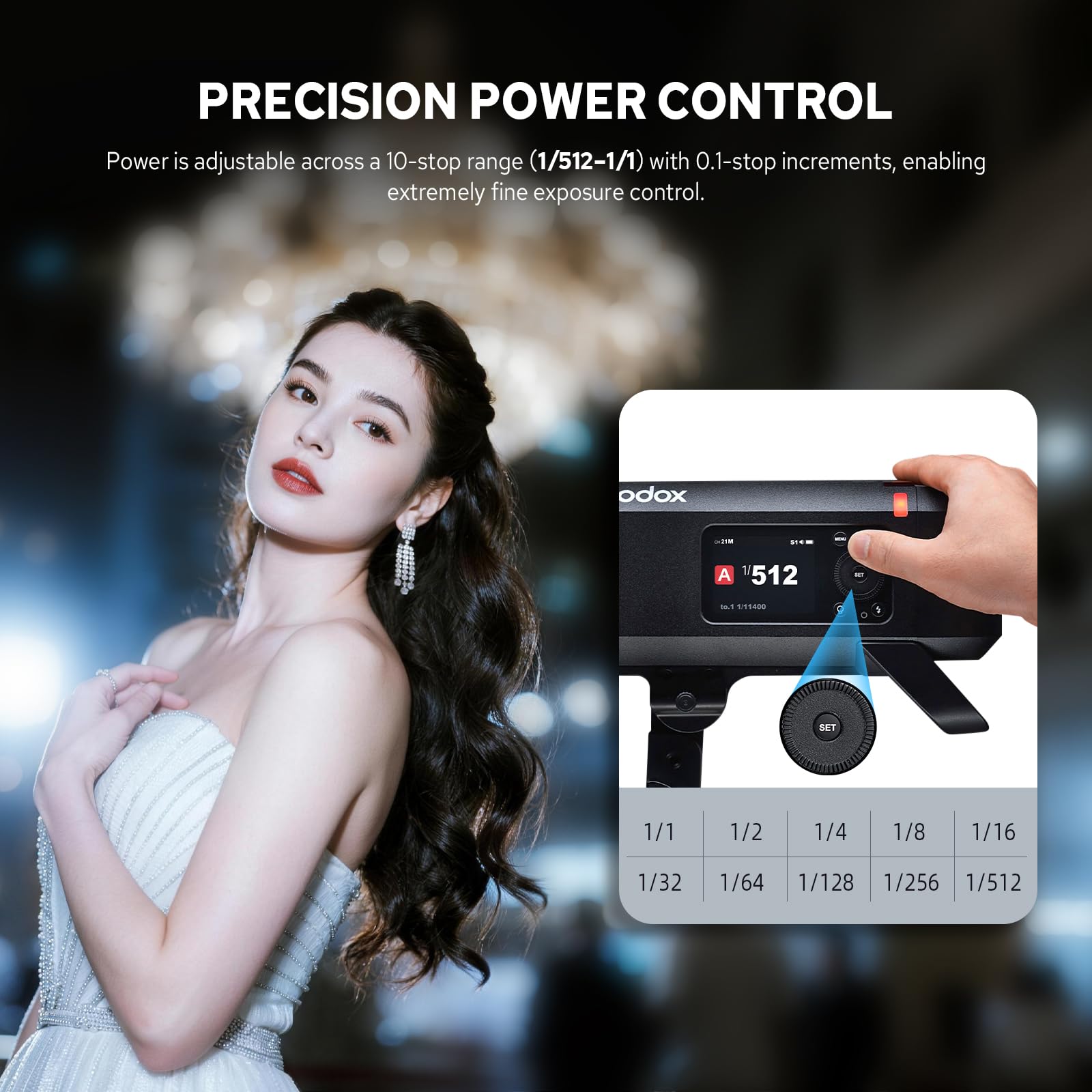 Godox AD800 Pro AD800Pro Exteriores Flash, GN110 800Ws TTL 1/8000s HSS Flash Strobe Monolight,300 Máxima Potencia, Tiempo de Reciclaje de 0,01 a 1,5 s con Batería