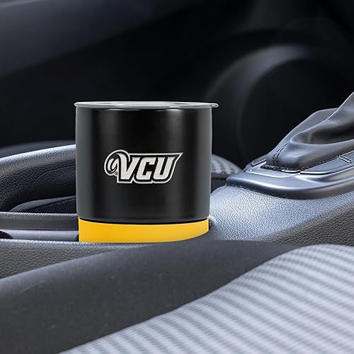 Miniatura 87 de Rico Industries NCAA Miami of Ohio Redhawks - Vaso de cerámica de 16 onzas con agarre de silicona, grabado láser profundo, diseño de color negro