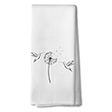 DOFQZ Dandelion Floral Hummingbird Kitchen Towels, Hummingbird Gifts for Women Dish Tea Towels for Kitchen Decor, Rustic Dandelion Botanical Hand Towel for Bathroom, 16x24 Inch