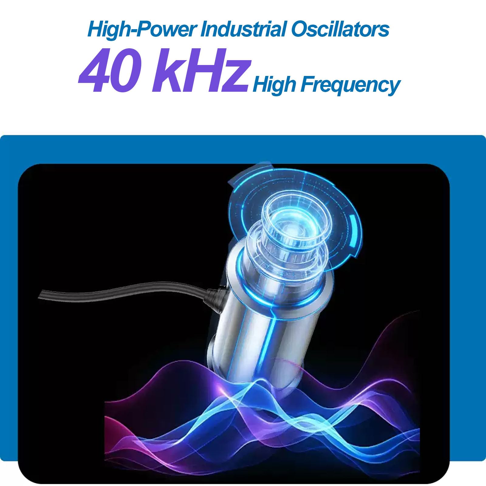 Mini Máquina De Limpieza Ultrasónica Sumergible, Limpiador Ultrasónico Portátil para El Hogar con Sonda De Aleación De Aluminio, Frecuencia De 40 Khz, Temporizador De 5 Minutos, para Frutas,