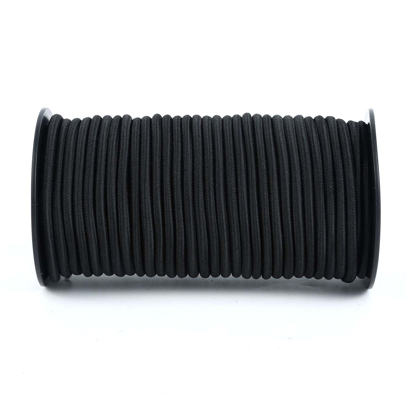 Rouleau de cordon élastique de qualité marine pour extérieur – Cordon élastique 100 % extensible et absorbant les chocs pour kayak, camping, travaux manuels (0,9 cm x 30,5 m)