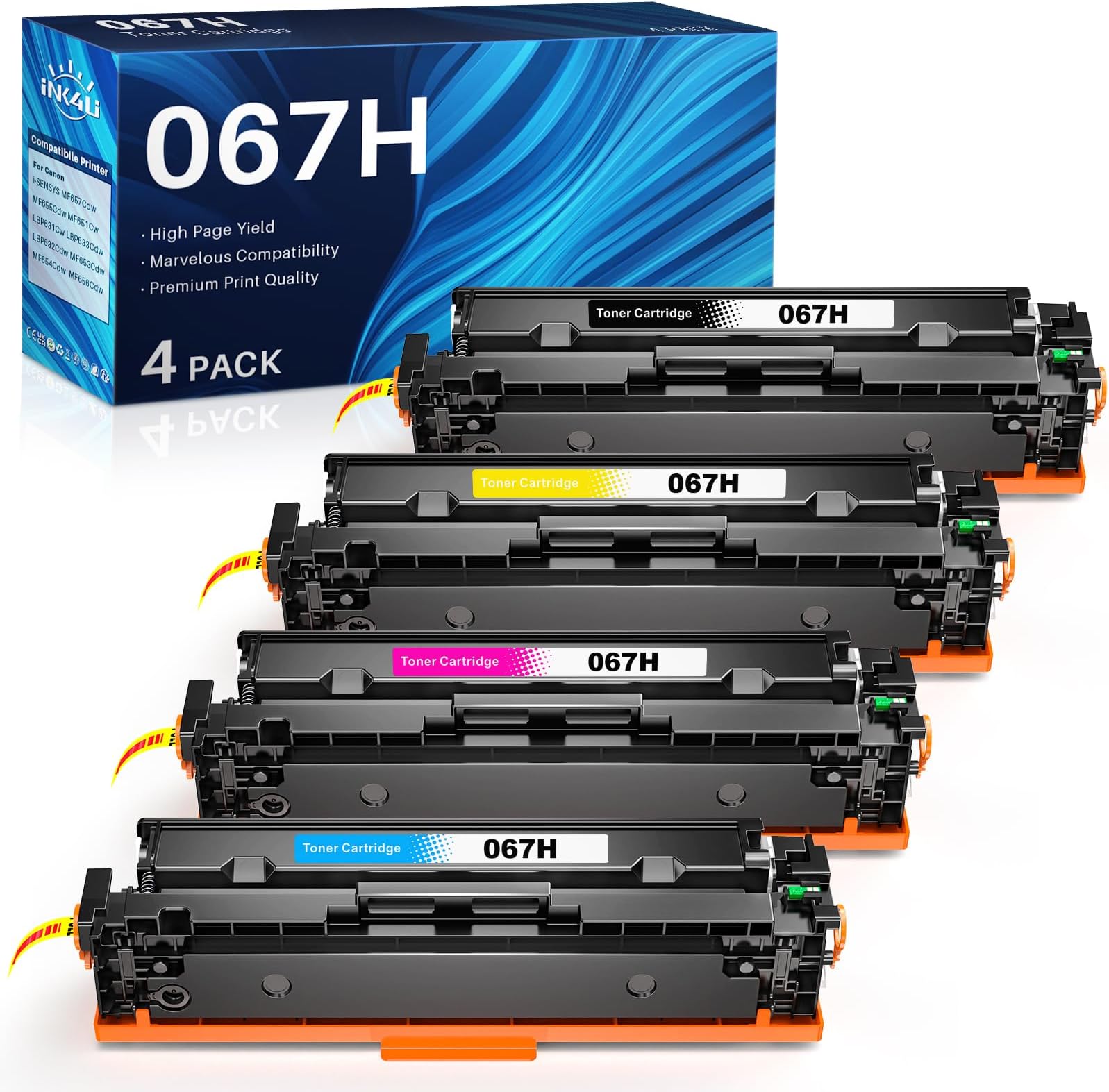Kuva 067 Cartucce Di Toner Compatibili Per Canon 067 067H Per - Foto 8