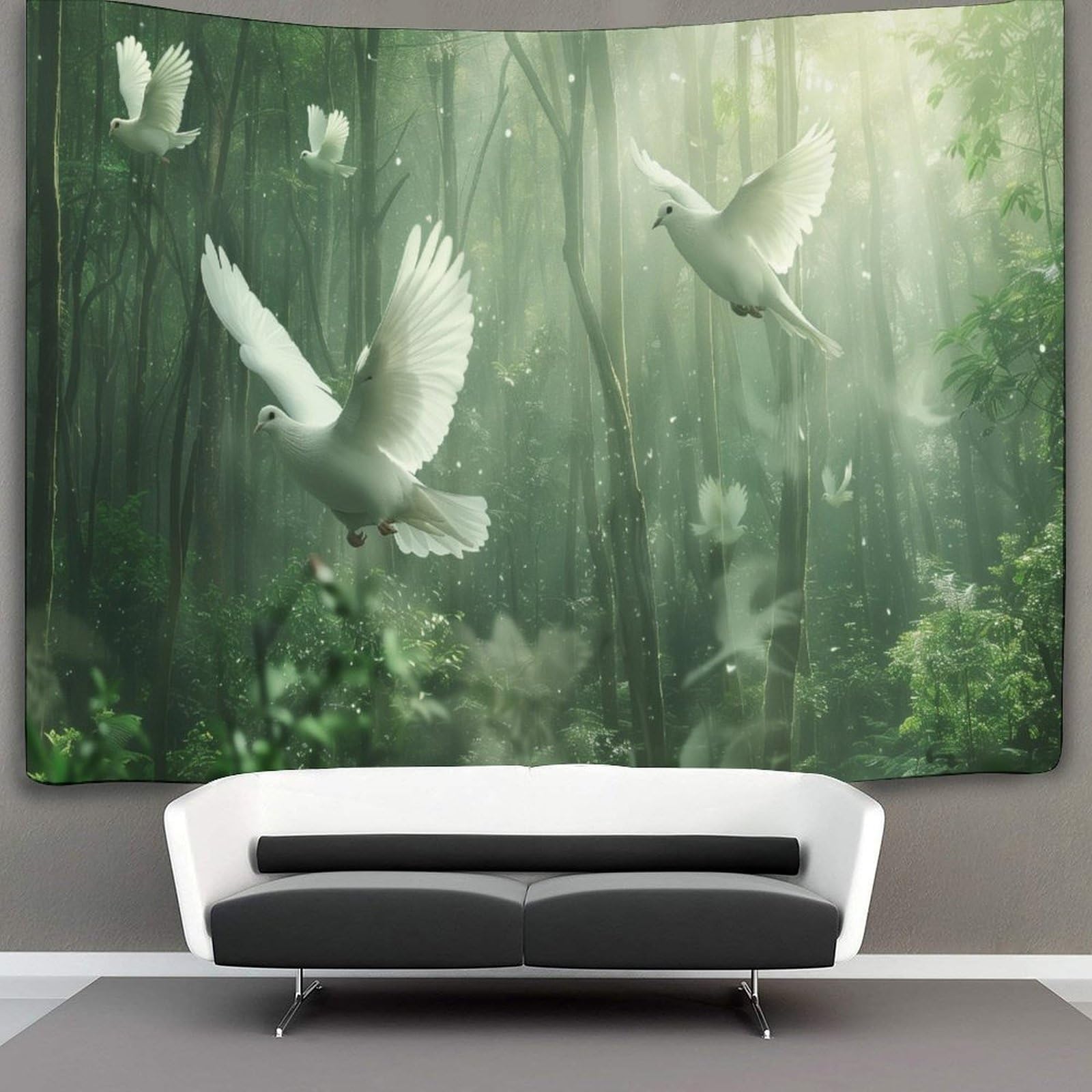 kaiyun Majestic Doves Tapestry,Birds Animals Wall Art Aesthetic Home Decoration for Living Room Dorm 100cmx150cm