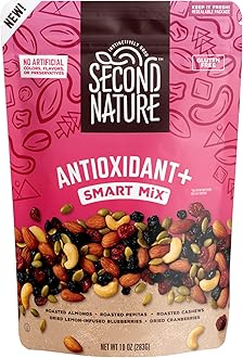 Second Nature Antioxidant+ Smart Mix, Good Source of Antioxidant Vitamin E, No Artificial Colors, Flavors or Preservatives, Low Sodium, Kosher, Gluten Free, 10 Ounce (Pack of 6)