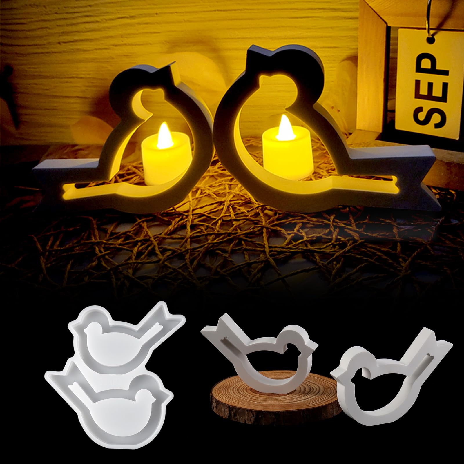 EPODA Silikonform Vogel, GießForm Vogel Klein, Betonformen GießForm Garten, Silikonformen Giessformen Vogel