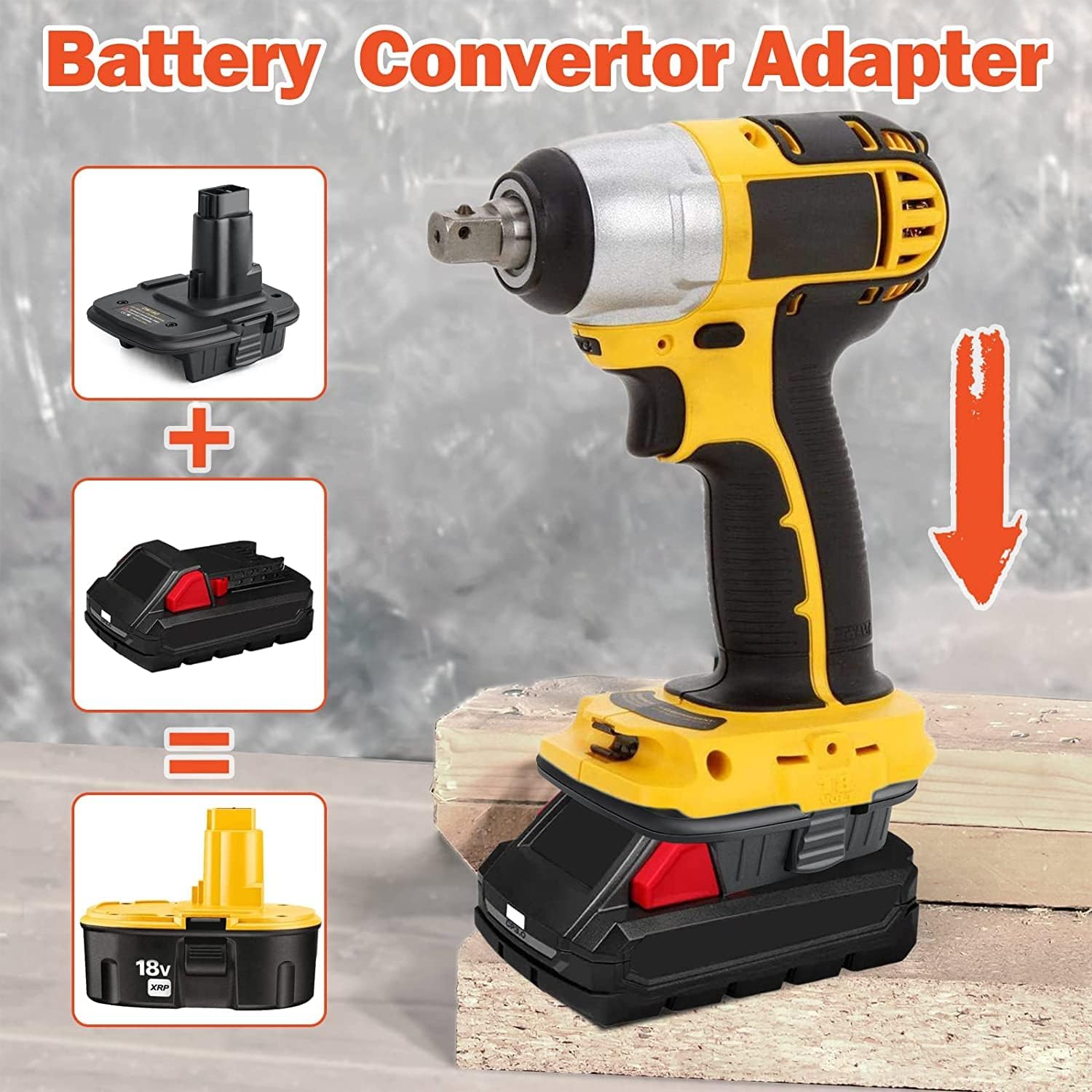 Ecarke Battery Convert Adapter for DeWalt 18/20v Milwaukee M18 18V Lithium Battery to DeWalt 18V XPR Ni-CD Tool Adapter(2 PCS)