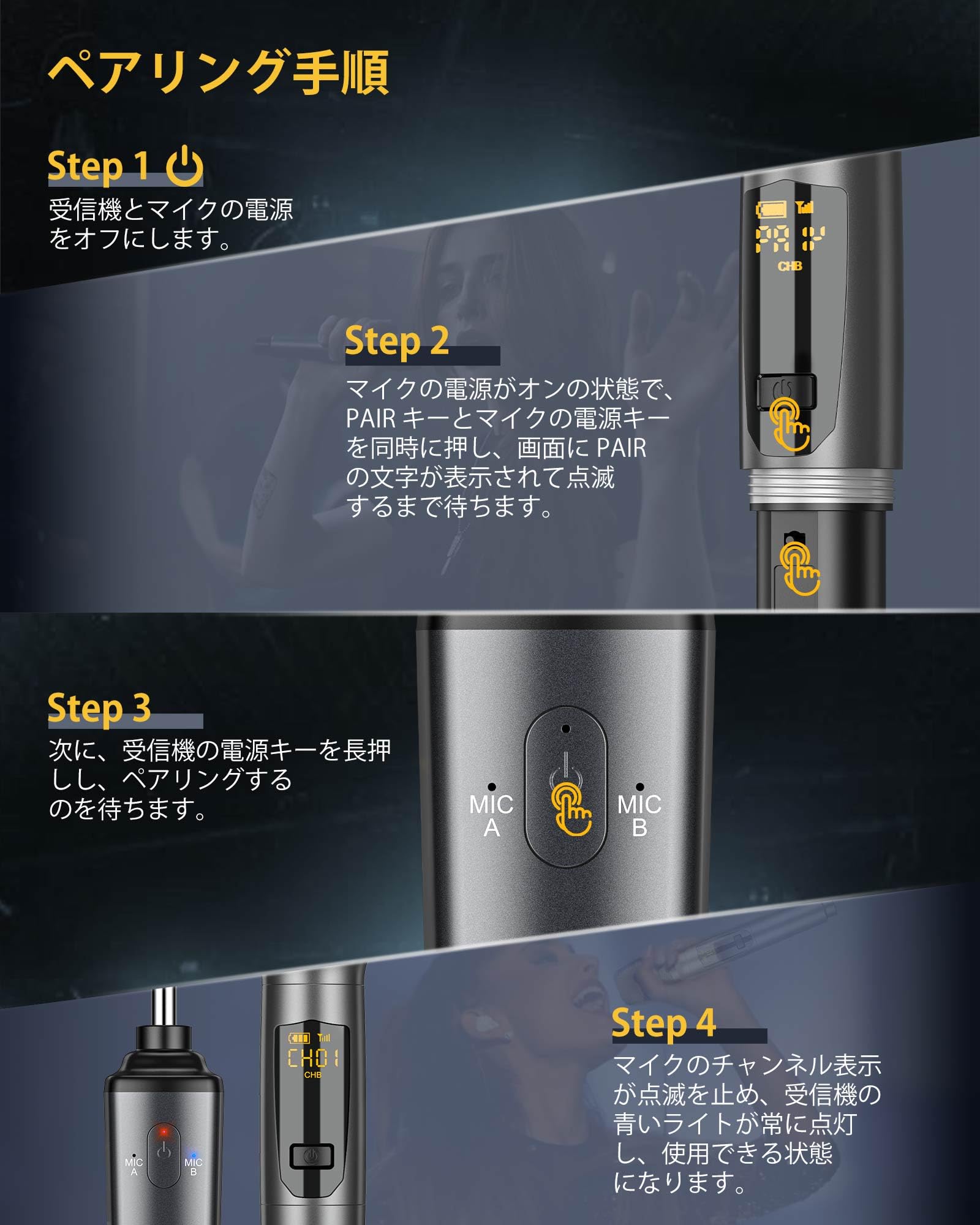 Amazon.co.jp: LEKATO K380S ワイヤレス マイク 受信機 : 楽器・音響機器