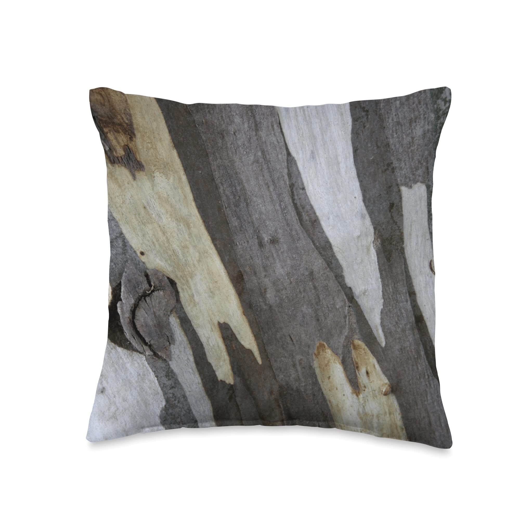 Tree Lover - Dendrophile - Nemophilist - taiche Eucalyptus Letting Go of The Past Photograph Throw Pillow, 16x16, Multicolor