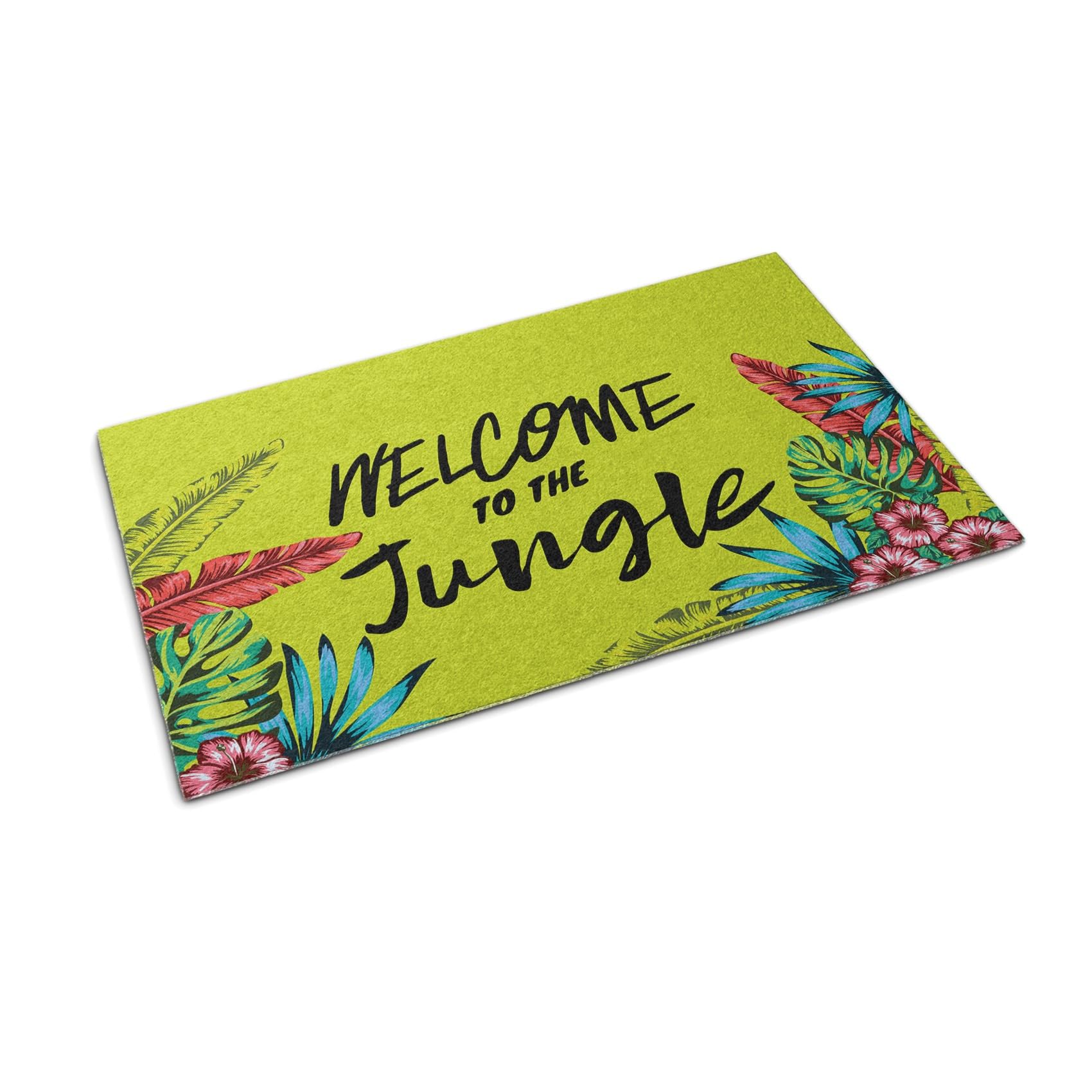 Paillasson extérieur entrée pour terrasse et balcon tapis jungle grand format
