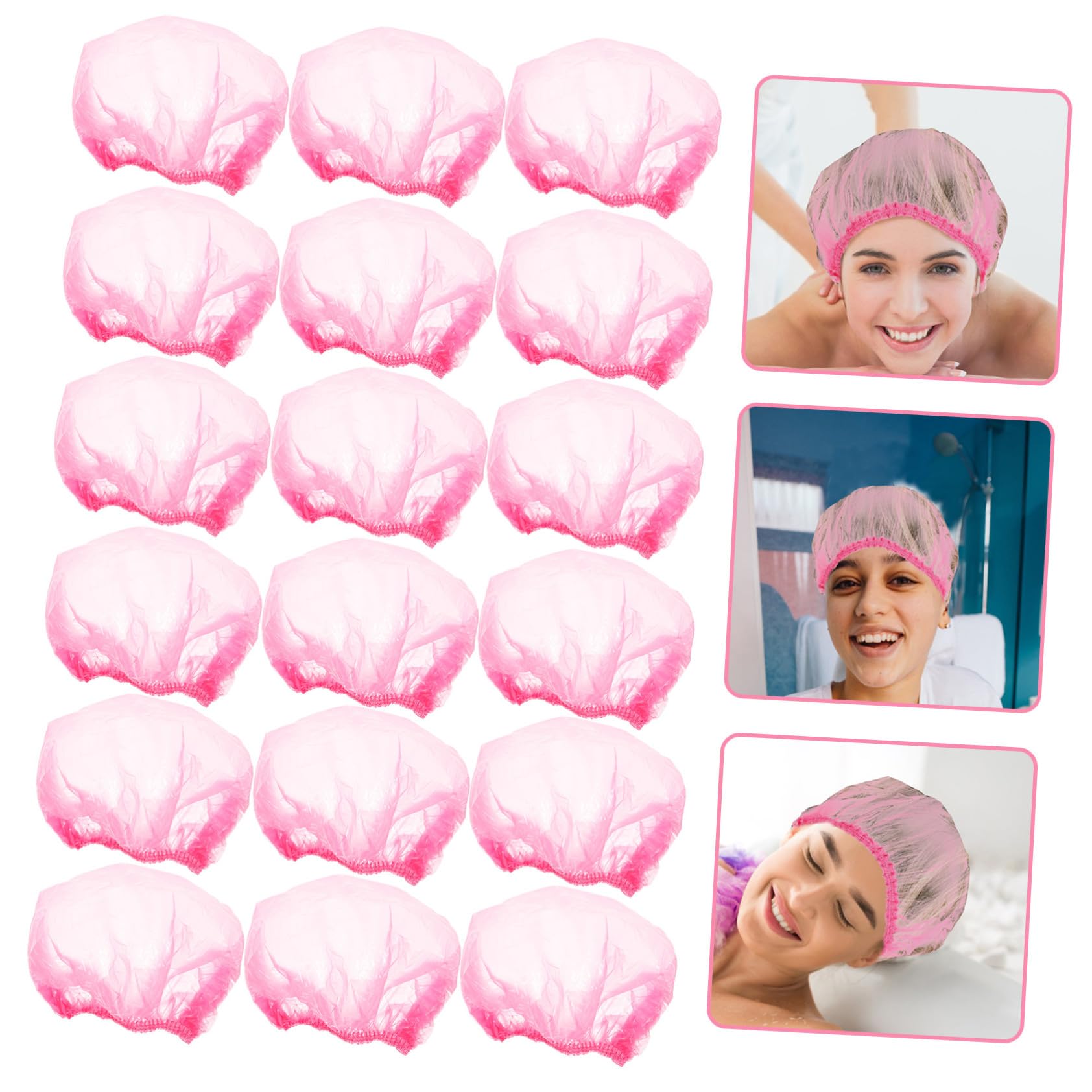 500 Stück Große Duschhaube Damen aus Kunststoff Elastisch und Wasserfest zum Reisen und Kochen Extra Wiederverwendbar und Praktisch