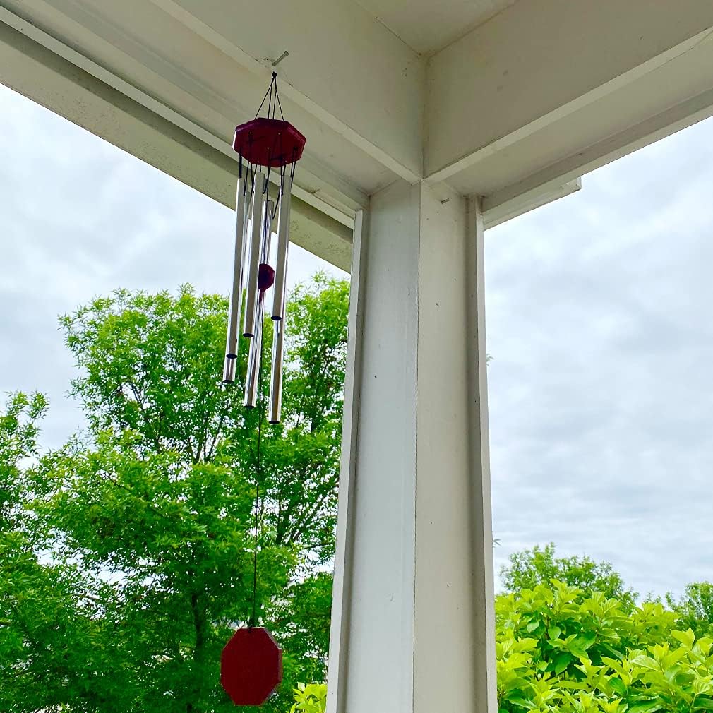 Evelots Wind Chime-Patio/Garden-Metal/Wood-6 Pipes-Relaxing Melody-30 Inch Long : Garden & Outdoor