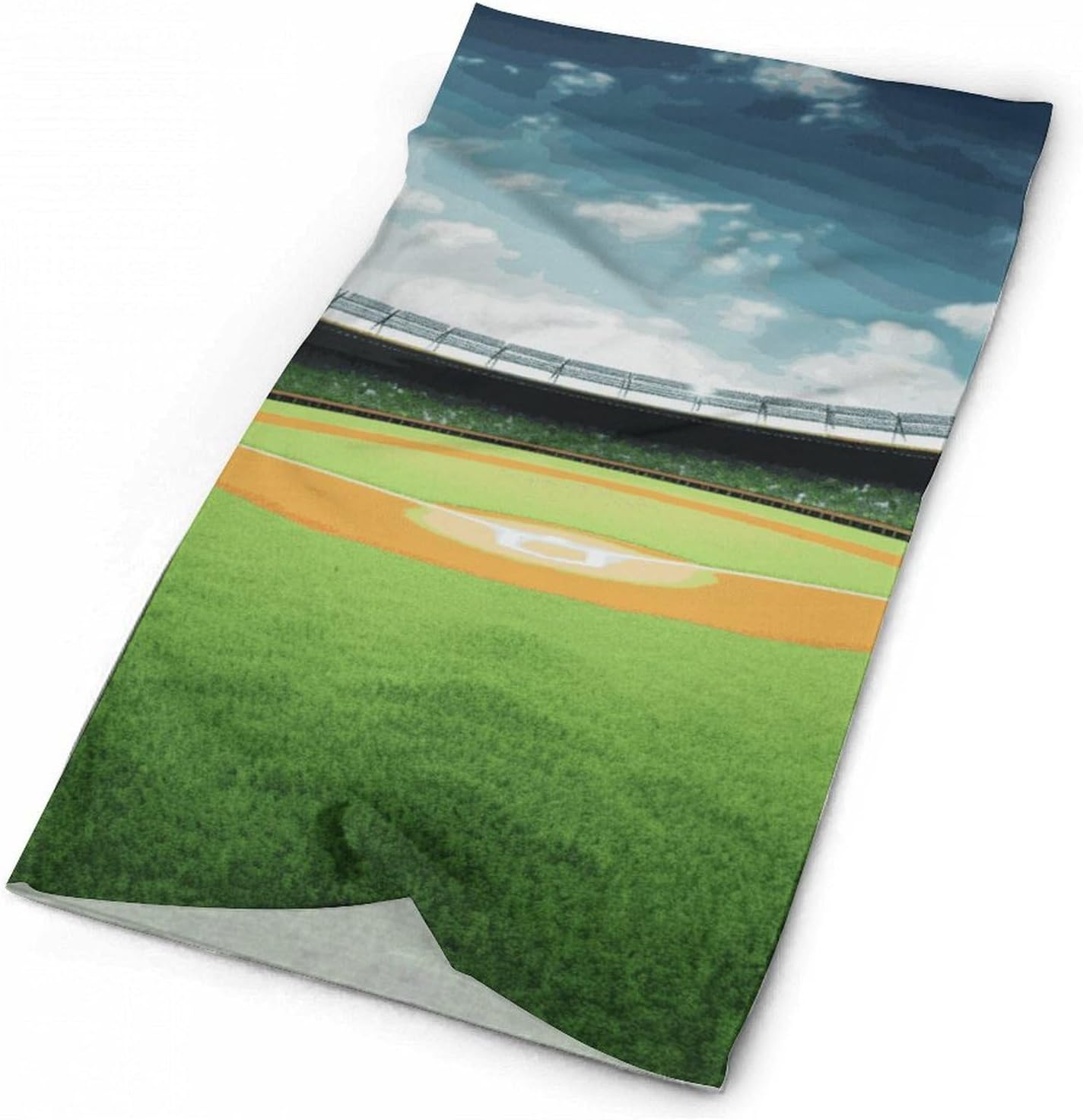 Neck Gaiter Green Baseball Field Backdrop Face Mask for Cold Weather Face Cover Scarf for Men Women Elastic Headbands Wind-proof Bandana for Skiing Fishing Hiking Cycling