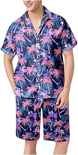 Conjunto casual de camisa y pantalones cortos estilo resort para hombre de forro polar Tech Traje para hombre