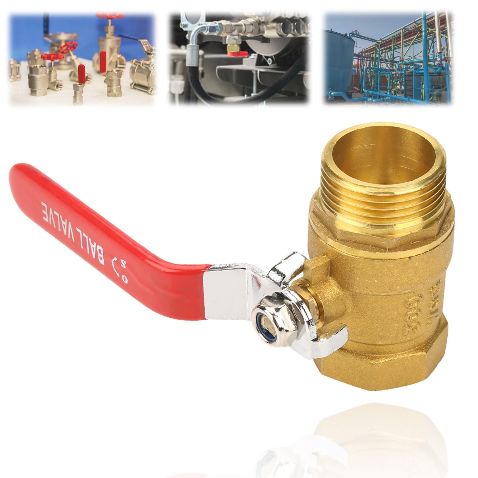 Kuidamos Men's Level Handle Brass Pipe Ball Valve 1 Brass Ball Valve Brass Ball Valve And Fe Thread 1" Bsp Dn25,Dual Direction Water Valve Shut Off Ball Valve Ball Valves