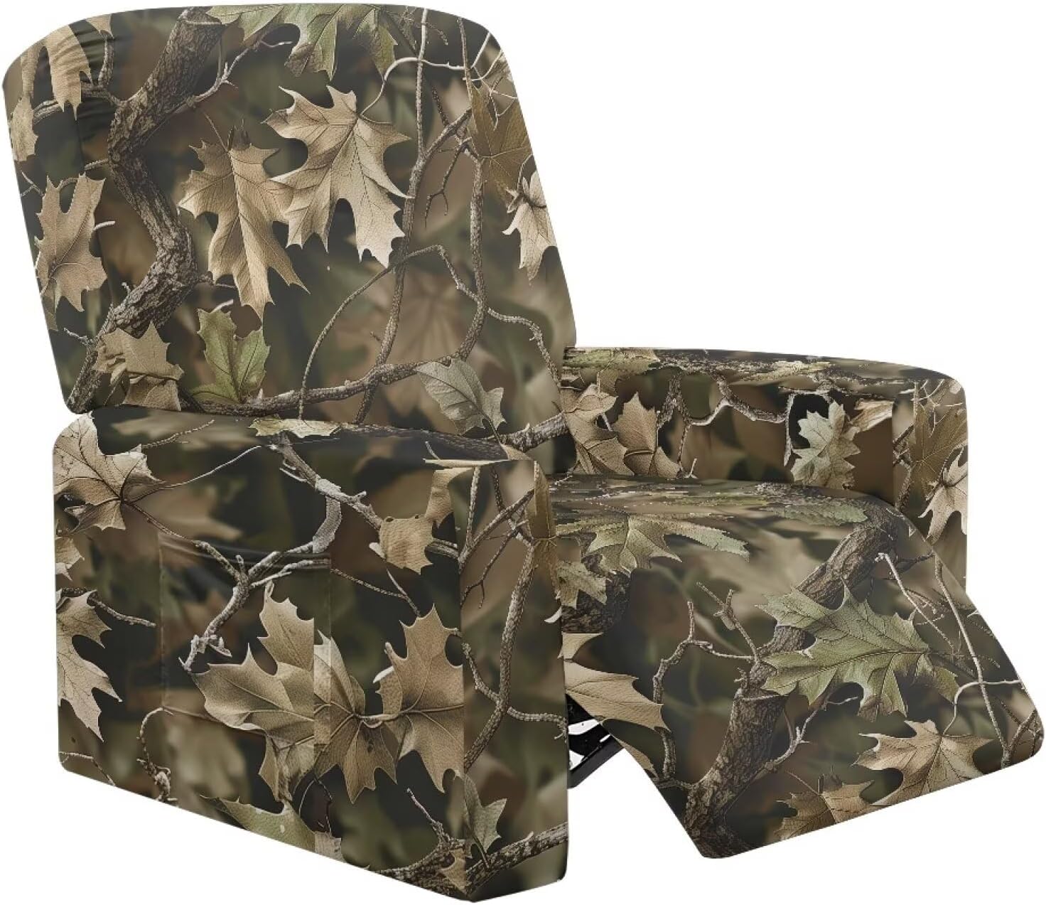 Chair Cover for Recliner Camo Slipcovers for Recliners with Side Handle Stretch Covers for Club Chair for Pet-Friendly Households Breathable
