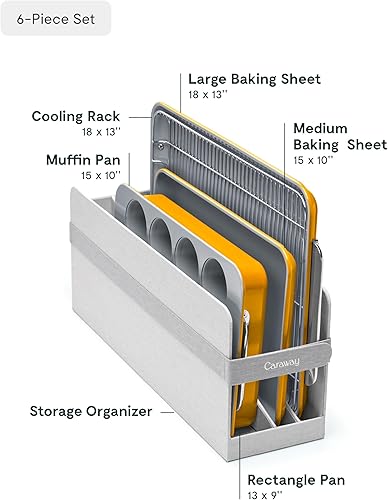 Miniatura 10 de Caraway Juego de utensilios para hornear de cerámica antiadherentes 5 piezas  bandejas para hornear bandejas para hornear surtidas estante de