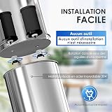 Purewell Filtre à Eau par Gravité 8,5L - Système de Filtration Familial avec Charbon Actif - Purificateur d'Eau pour Robinet et Eau de Pluie - Technologie Ultrafiltration - Grande Capacité - 7