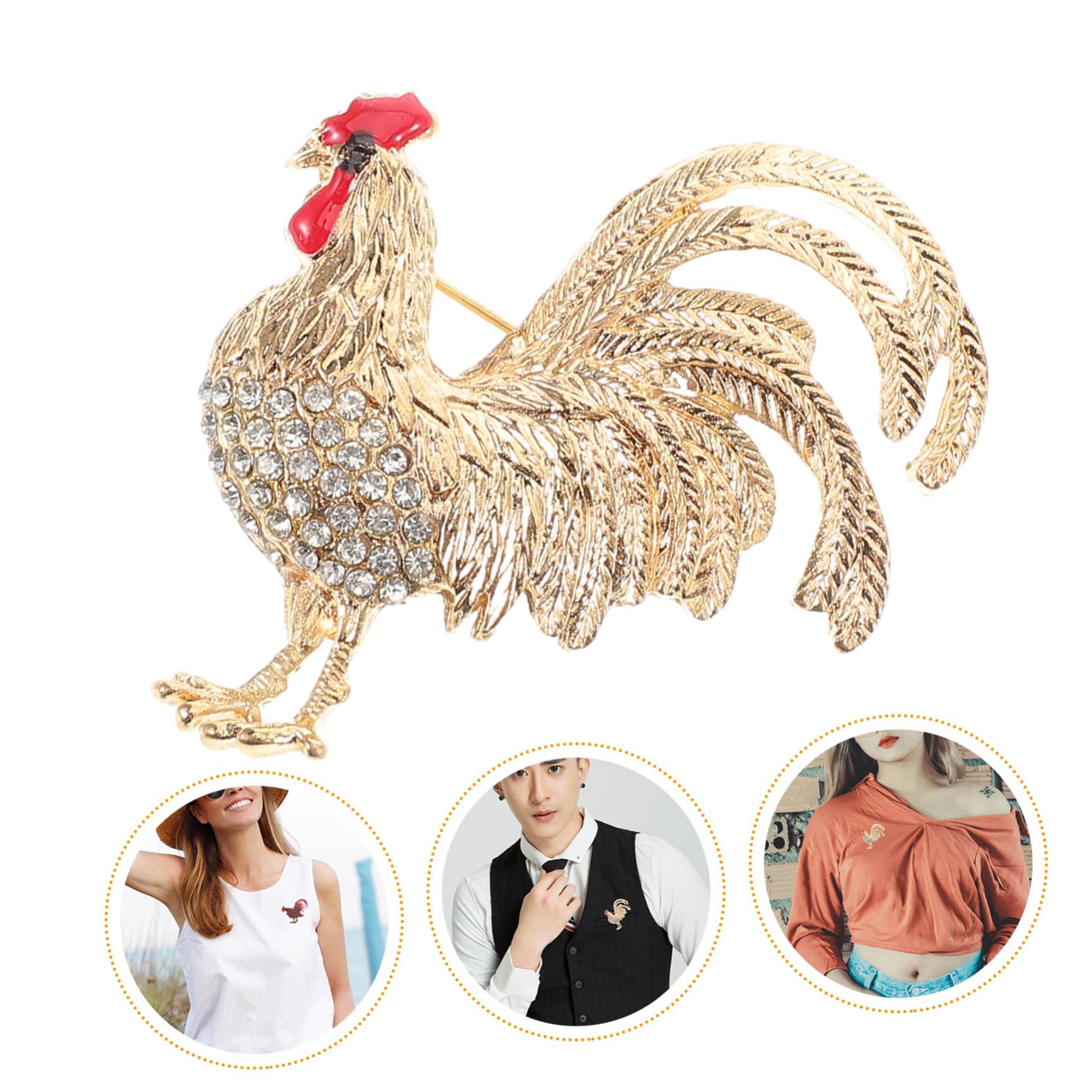 Broche con Forma de Goldendoodle, Adorno para Ropa de niña, Ropa de gallina para Mujer, decoración de Gallo, aleación