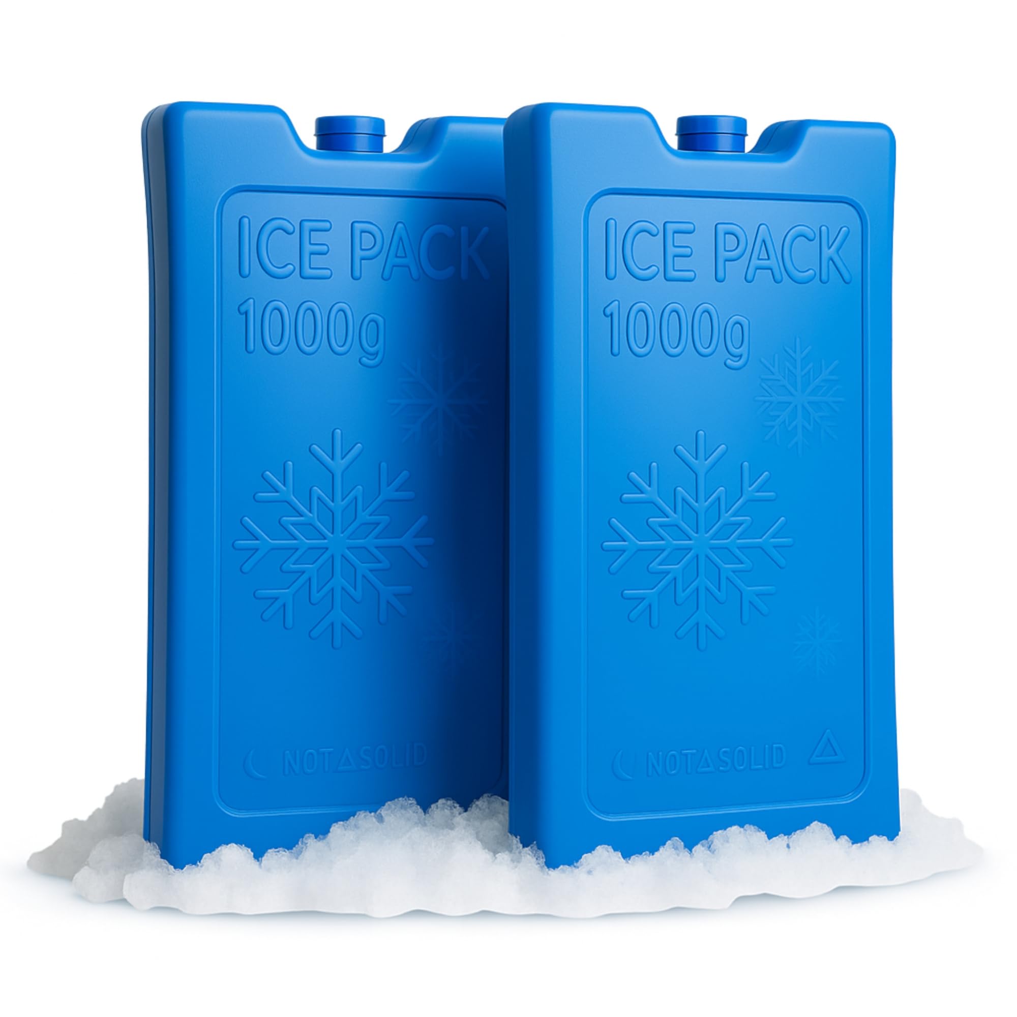 Acumulador de Frio, Bloques de Hielo para Neveras portatiles, Placas Hielo Nevera, Tamaño de la Placa 22 x 3.5 x 14.5 cm, Plástico, Incluye Pack de 2 Bloques de 1000 Gramos Cada uno - imagen 1