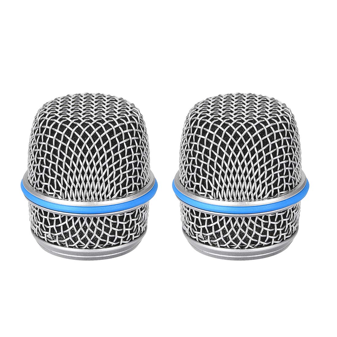 uxcell 2pcs Microphone Mesh Grill Metal Windscreen with Black Interior Foam Filter for