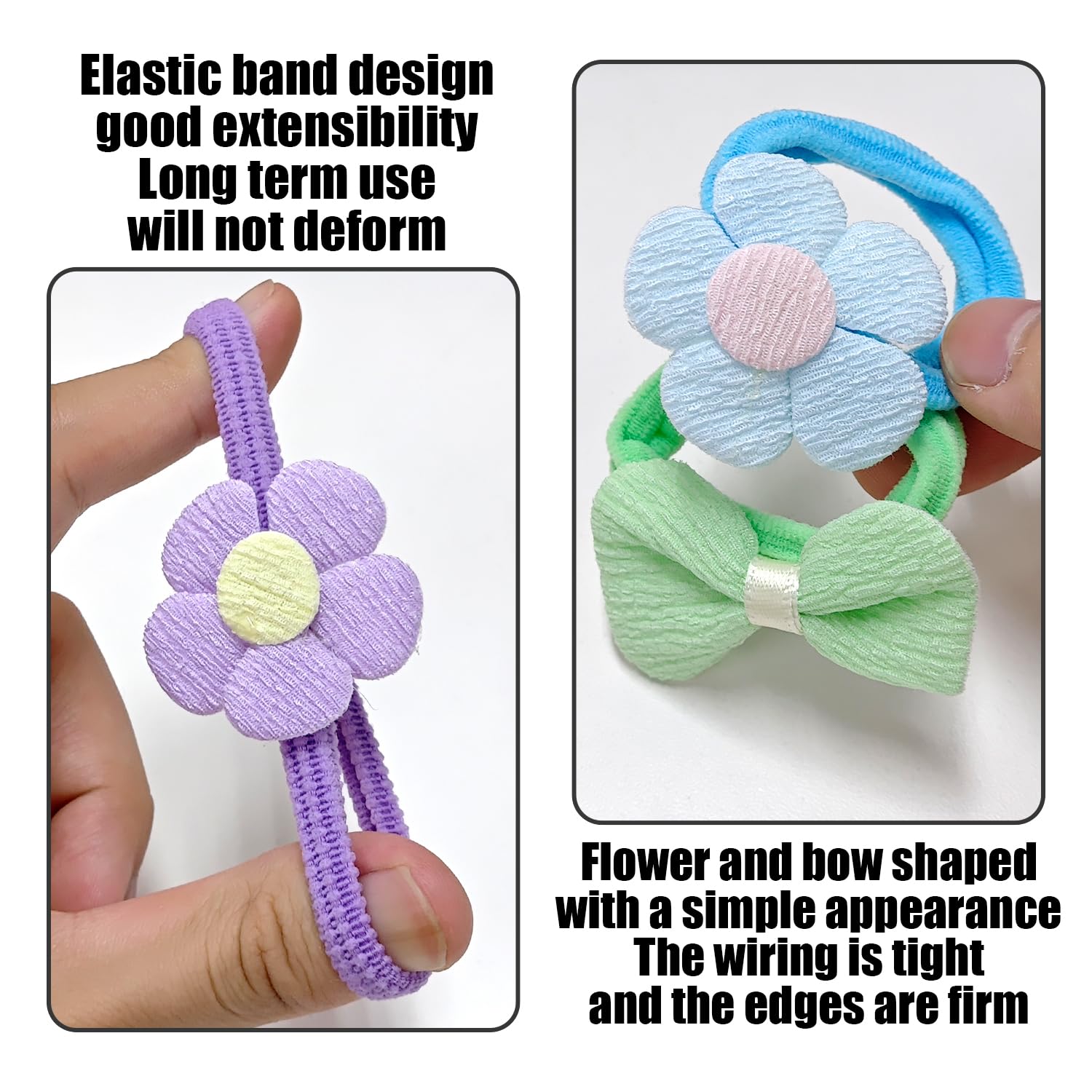 6 works Of Hairpins, 12 works Of Hair Ropes, 4 Hair Combs, Girls' Travel Hair Accessories, Fresh Flower Patterns - Image 4