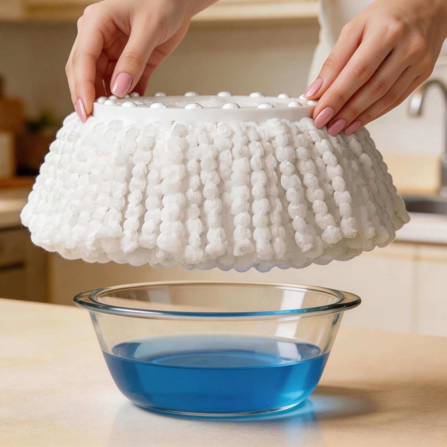 Spin Mop Heads Refill, Easy Wring Microfiber Replacement Pads for Deep Cleaning 6-Pack Universal Fit for Most Round Spin Mops