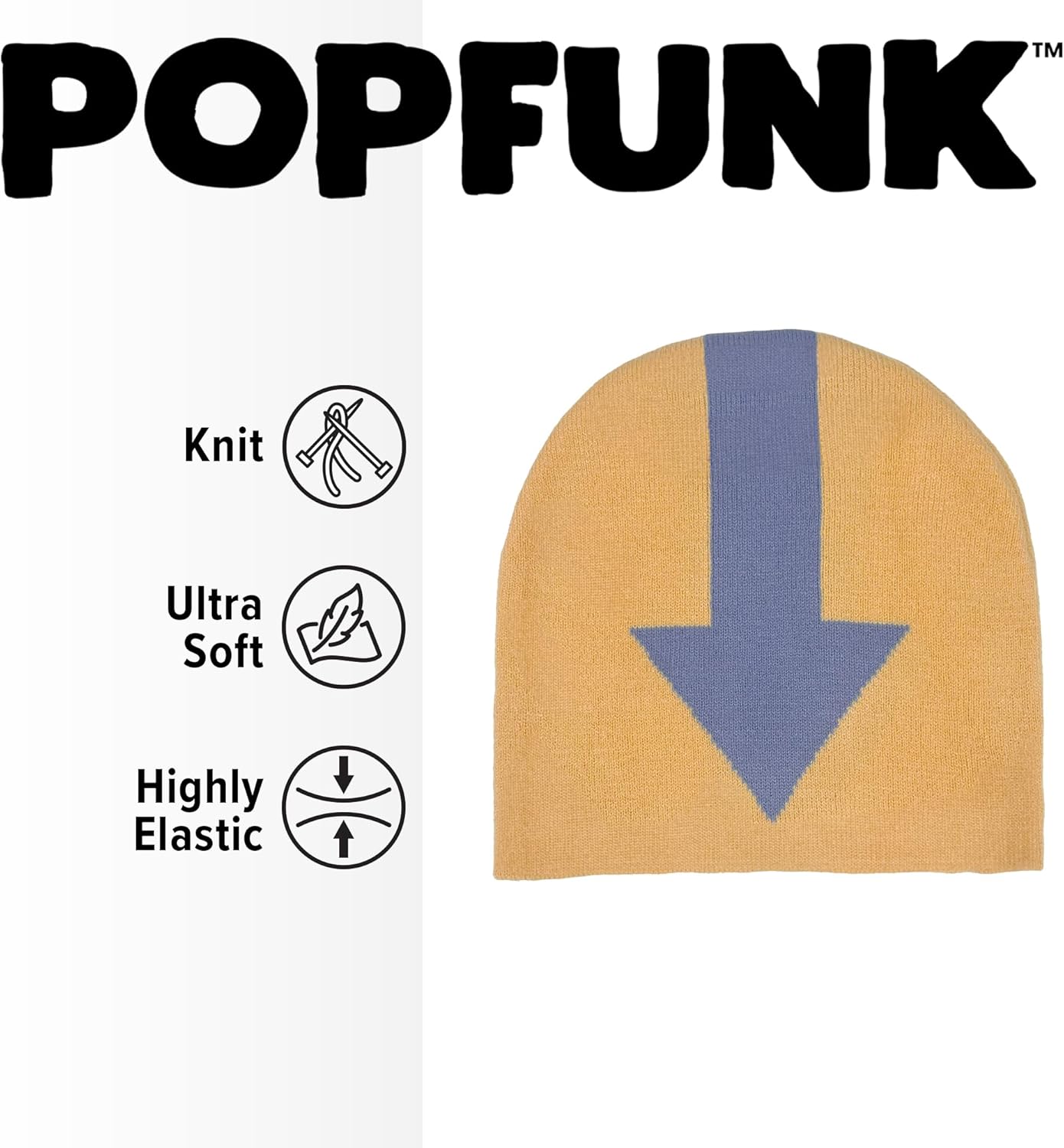 Avatar The Last Airbender Aang Head Adult Knit Beanie - Unisex for Men and Women - Image 2