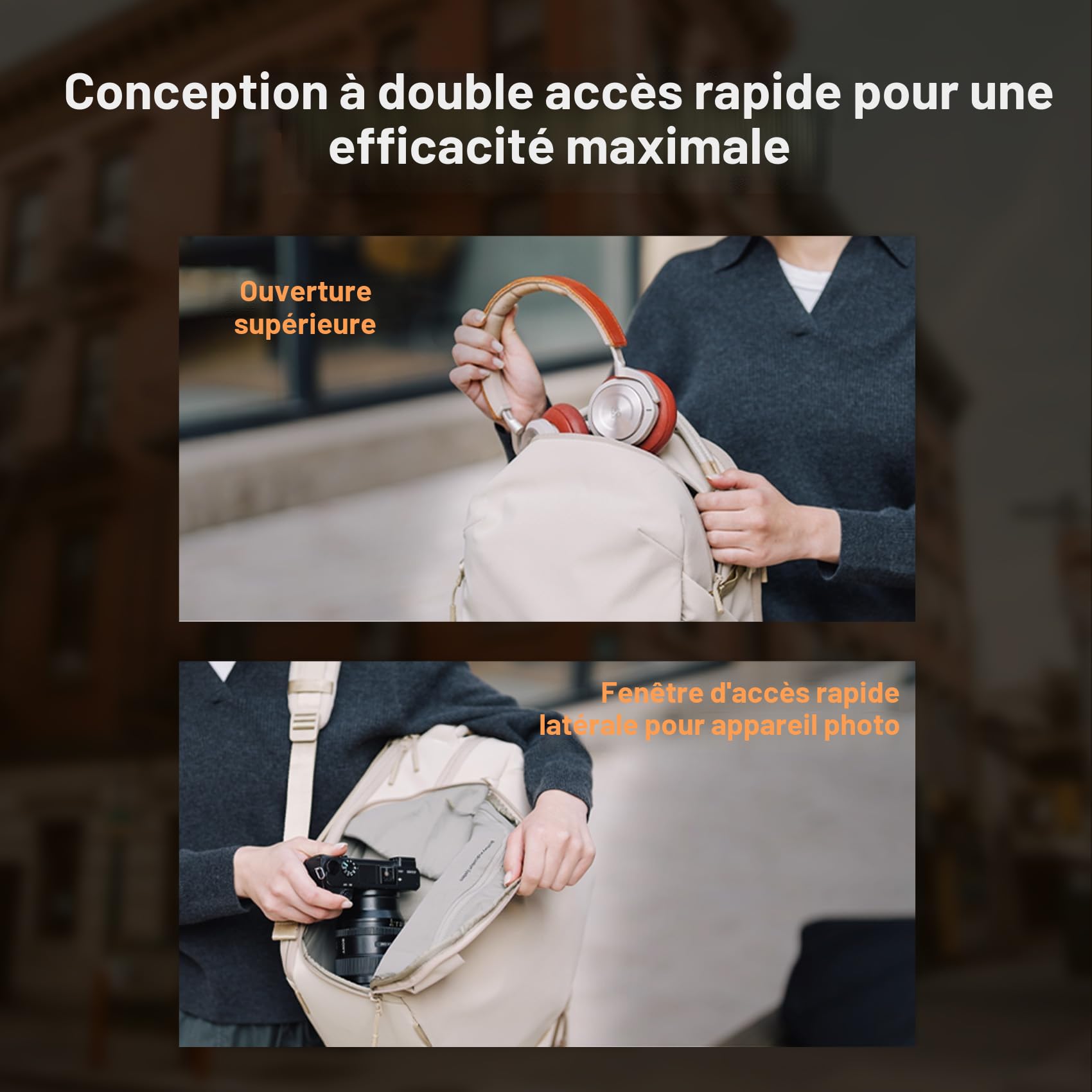 PGYTECH OneGo Lite Sac a Dos Appareil Photo 22L Sac Léger étanche pour Photographie Urbaine et Voyage. Compatible Sony/Canon/Nikon/reflex/numériques, Noir Mat