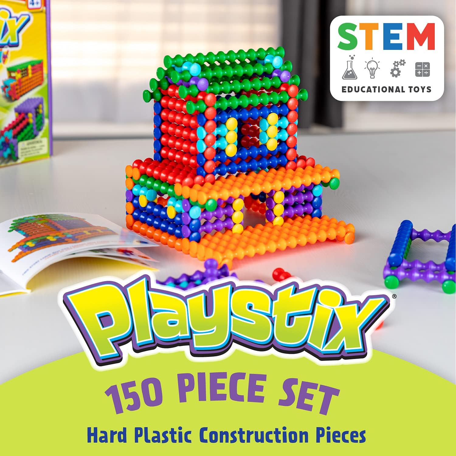 Playstix Construction Toy Building Blocks Set 150 Piece STEM Kit image 2 of 9 B004QGUGY4