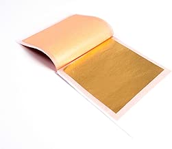 24 Karat Edible Gold Leaf by Slofoodgroup (10 Soft Press Transfer Sheets of Gold Leaf per Book) 3.15 in x 3.15in Lightly Attached Transfer Leaf Sheets - coolthings.us