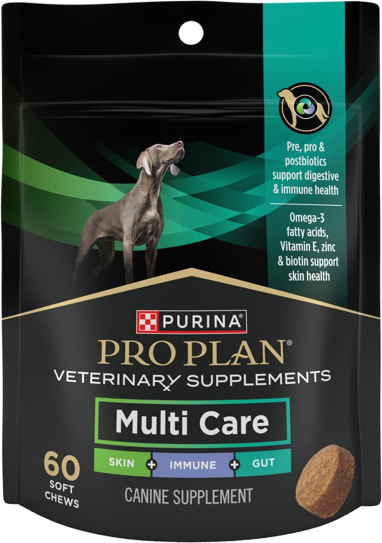 Purina Pro Plan Veterinary Diets Supplements Multi Care Dog Supplements - (Pack of 1) 60 ct. Pouch