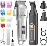 Pantoufles pour chien pour le grooming, kit de groomage pour cheveux épais et manteaux/bruit faible Rasoir sans fil rechargeable pour chien avec pince à la patte & Gros chats