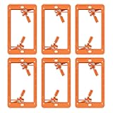 LEENUE Low Voltage Mounting Bracket 1 Gang for Ethernet Wall Plate, Low Voltage Box for Telephone Cord, Network Cable, Hdmi Cable, Coax Cable, and Speaker Wire, 6 Pack