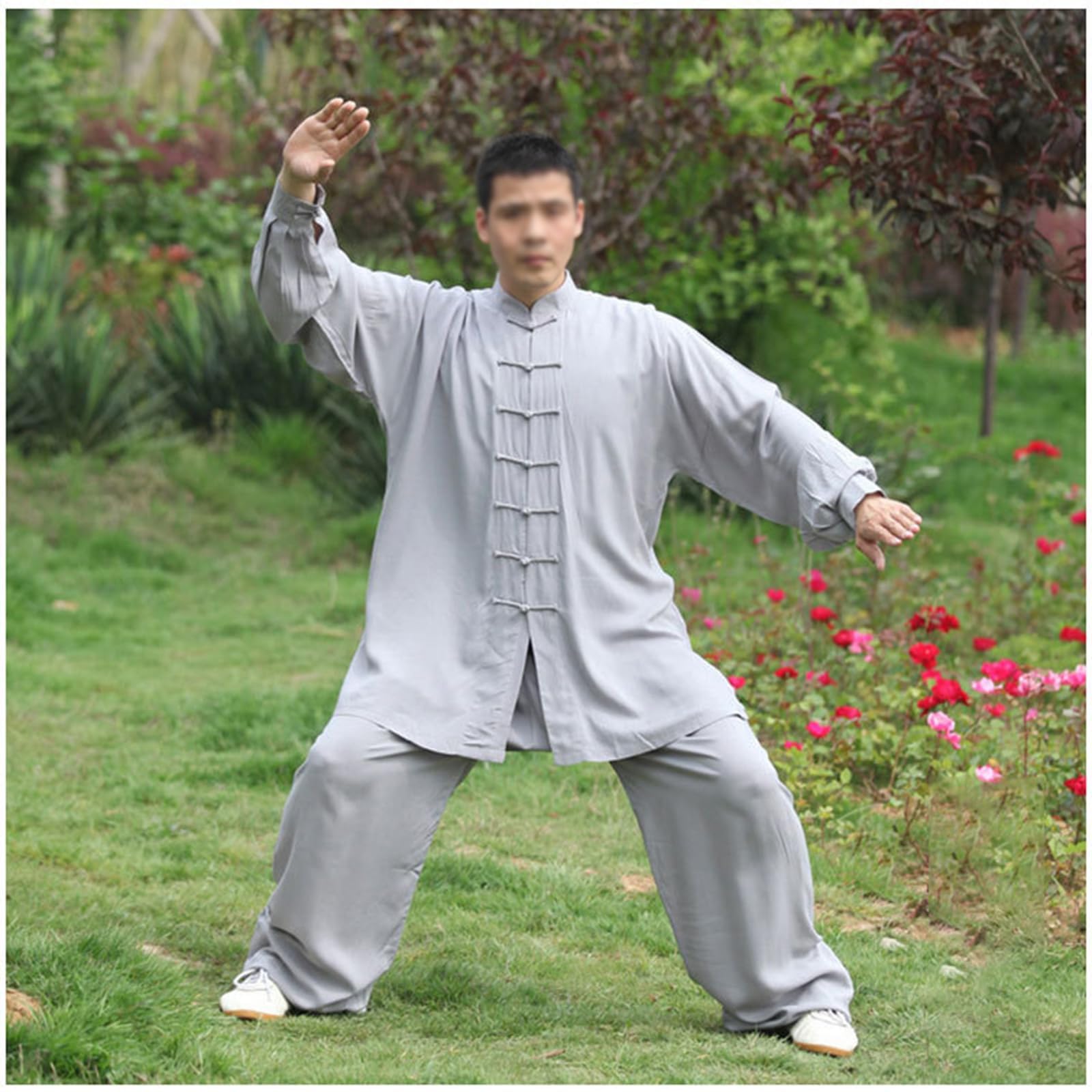 VêTements Kung Fu pour Homme Femme,Tenues De Kung Fu Shaolin,Tenue De Tai Chi à Manches Longues,Fluide Et éLéGant,Convient Aux Arts Martiaux Et à La MéDitation