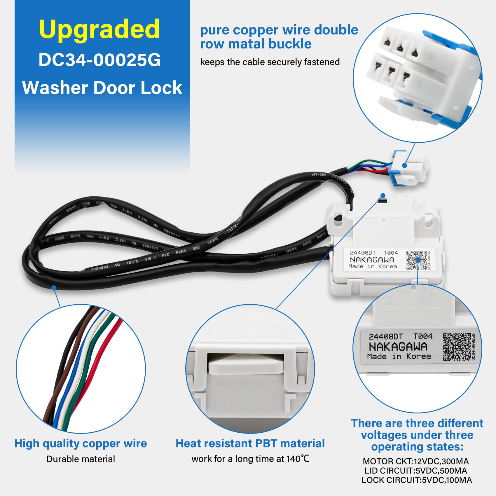 Blocapuerta Lavadora Haier 0020400505C AS0028104