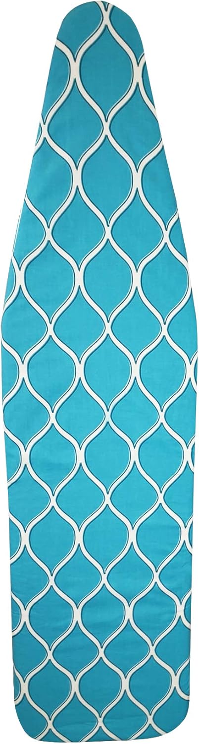 HOMZ 1915077 Premium Replacement Cover and Pad for Standard Width Ironing Board, 13-15" W x 53-55" L, Grey Scale