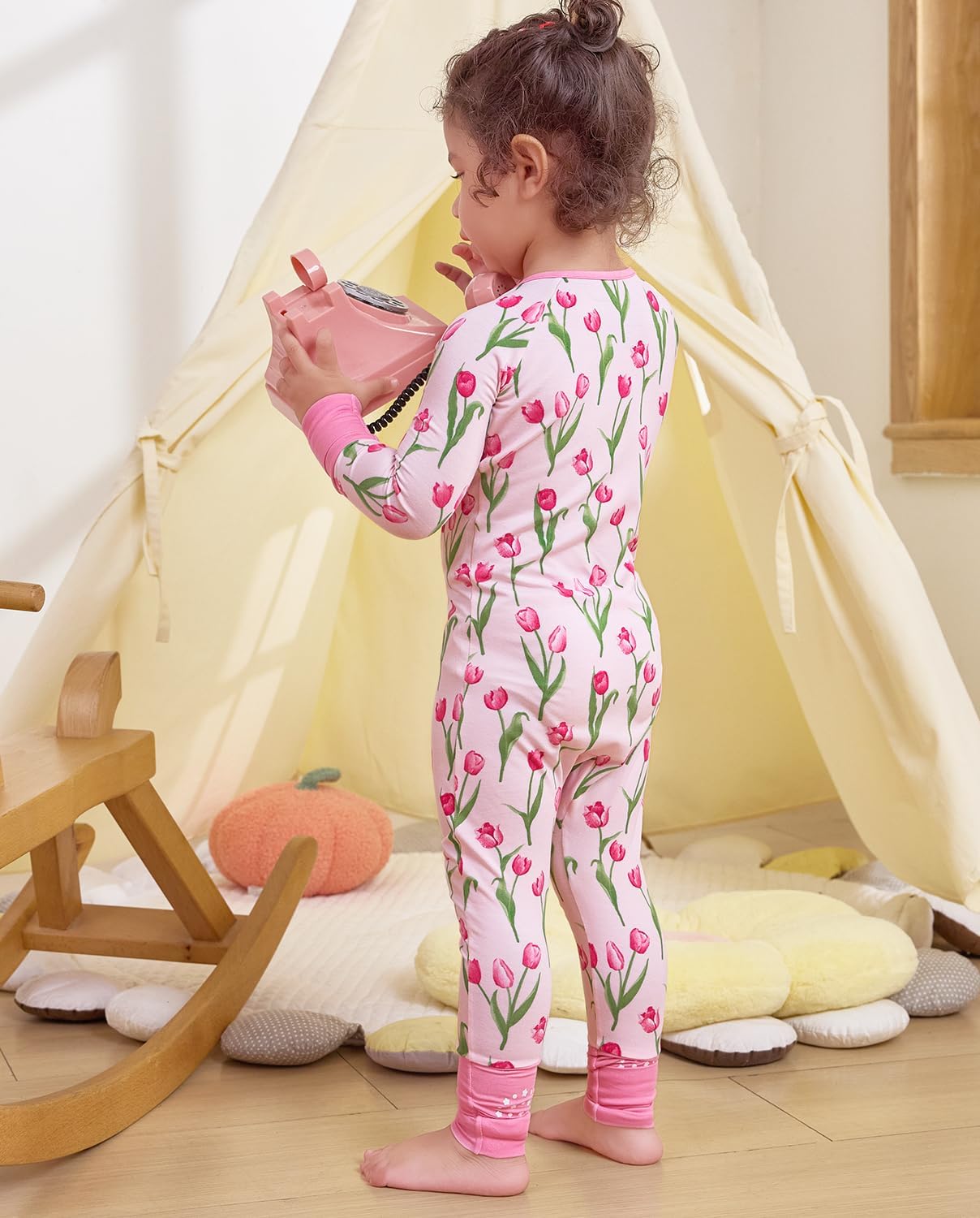 babee Reshinee Viscose Derived from Bamboo Baby Footie Pajamas Convertible Newborn Sleeper for Baby Girl Zipper Onesie 0-24M
