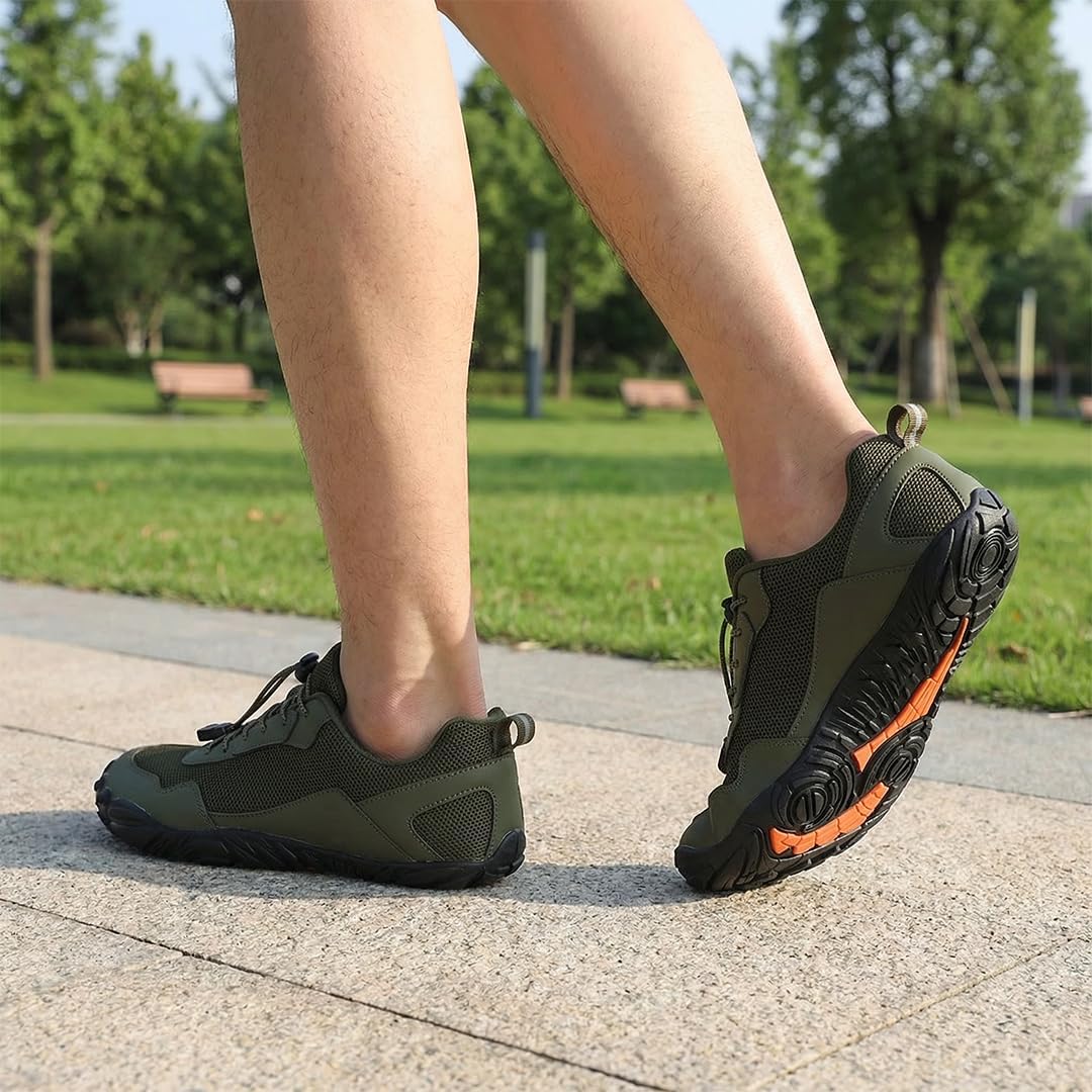 Peak Footwear Barefoot Walking Shoes - Wide Toe Box Zero Drop Minimalist Sneakers, Flexible Thin Sole Ground Feel, Breathable Mesh Non-Slip Outsole for Daily Wear & Light Trails