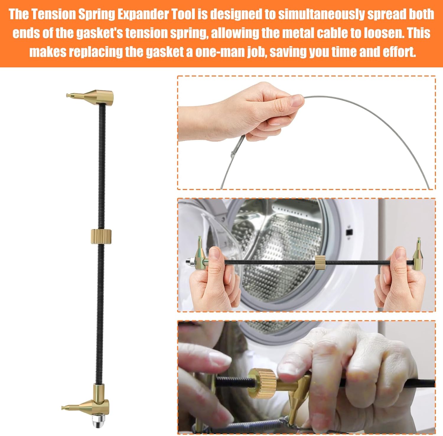 Washing Machine Spring Expansion Tool for Whirlpool Front Load Washer Boot Gasket Removal - 2 Pcs