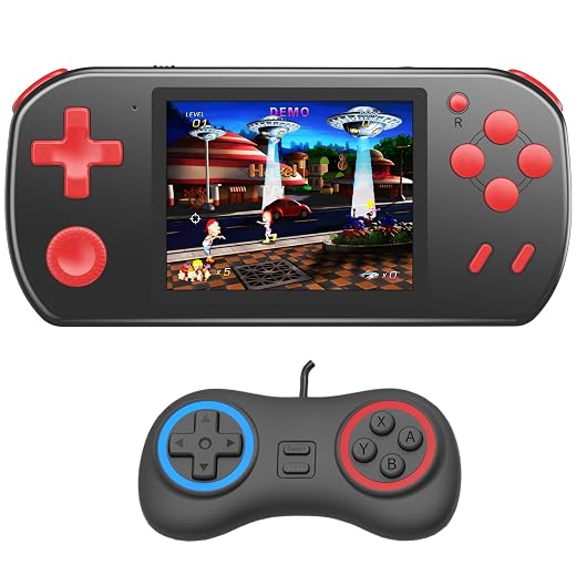 Great Boy Handheld Games for Kids Aldults with 270 Classic Retro Video Game 3.0'' Color Screen TV Output Rechargeable Arcade Gaming Player,Support 2 Players Gamepad Birthday Xmas Gift (Black)