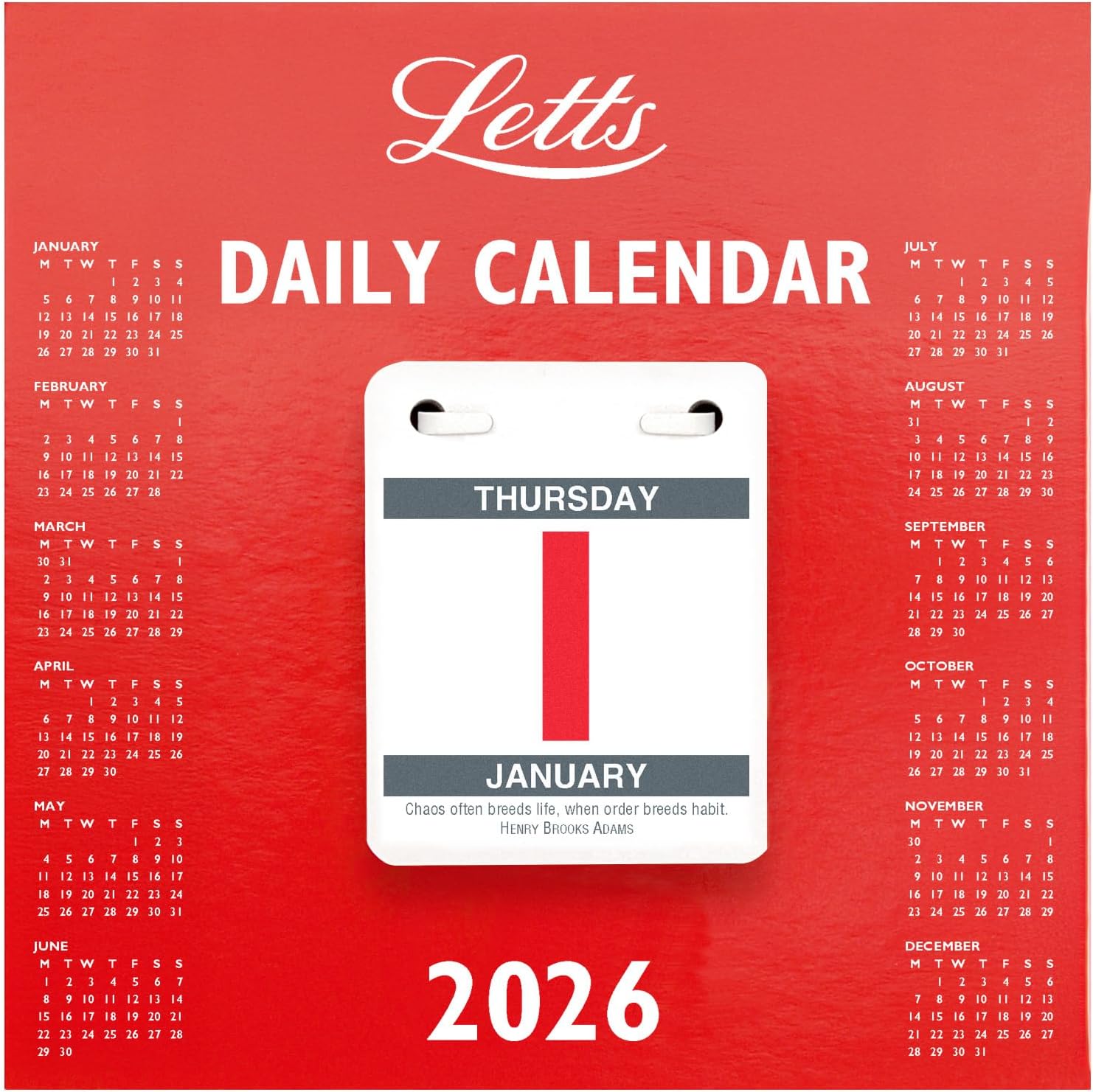 Letts of London Daily Tear-off Calendar 2026 26-TDTC