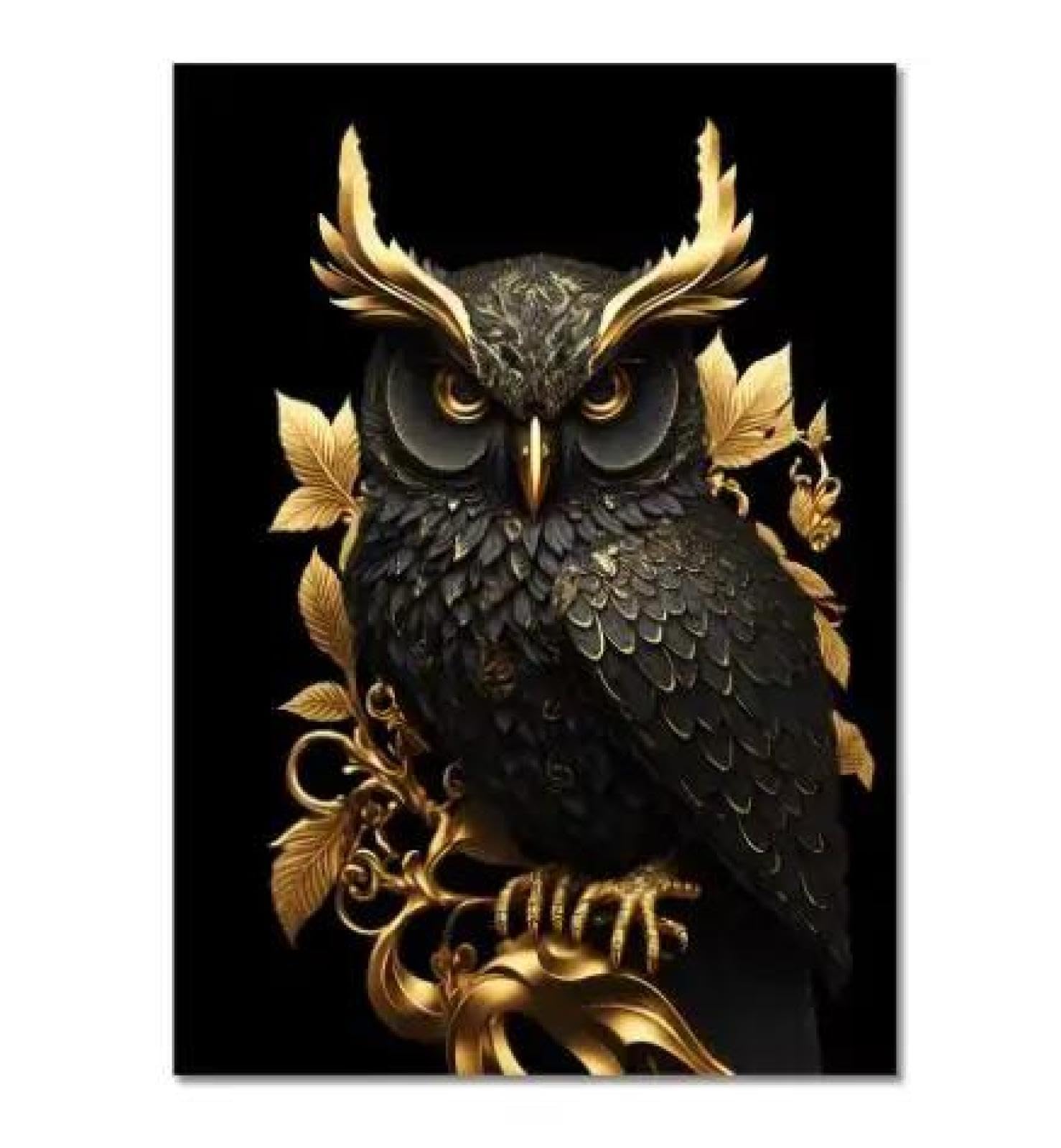 Yocheng Golden Wolf Gold Eagle Lion Poster And Prints Abstract Animal Art Canvas Painting Wall Art Picture For Living Room Home Decor 21x30cm No Frame
